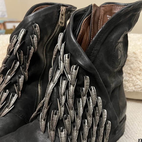 AS98 Black “Sophia” Moto Biker Boot - Picture 4 of 12